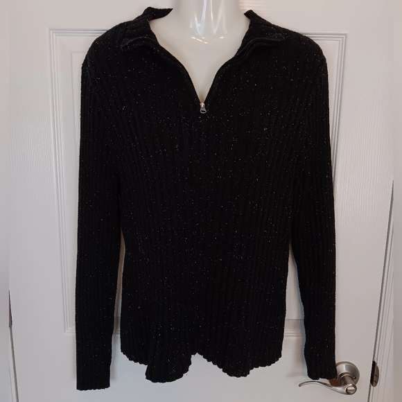 Croft&Barrow Sweaters - Croft and Barrow Women's Black Sweater Size XL With Zipper